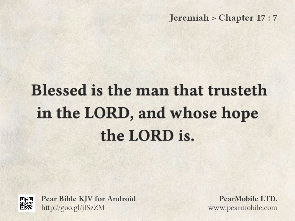 Jeremiah, Chapter 17:7